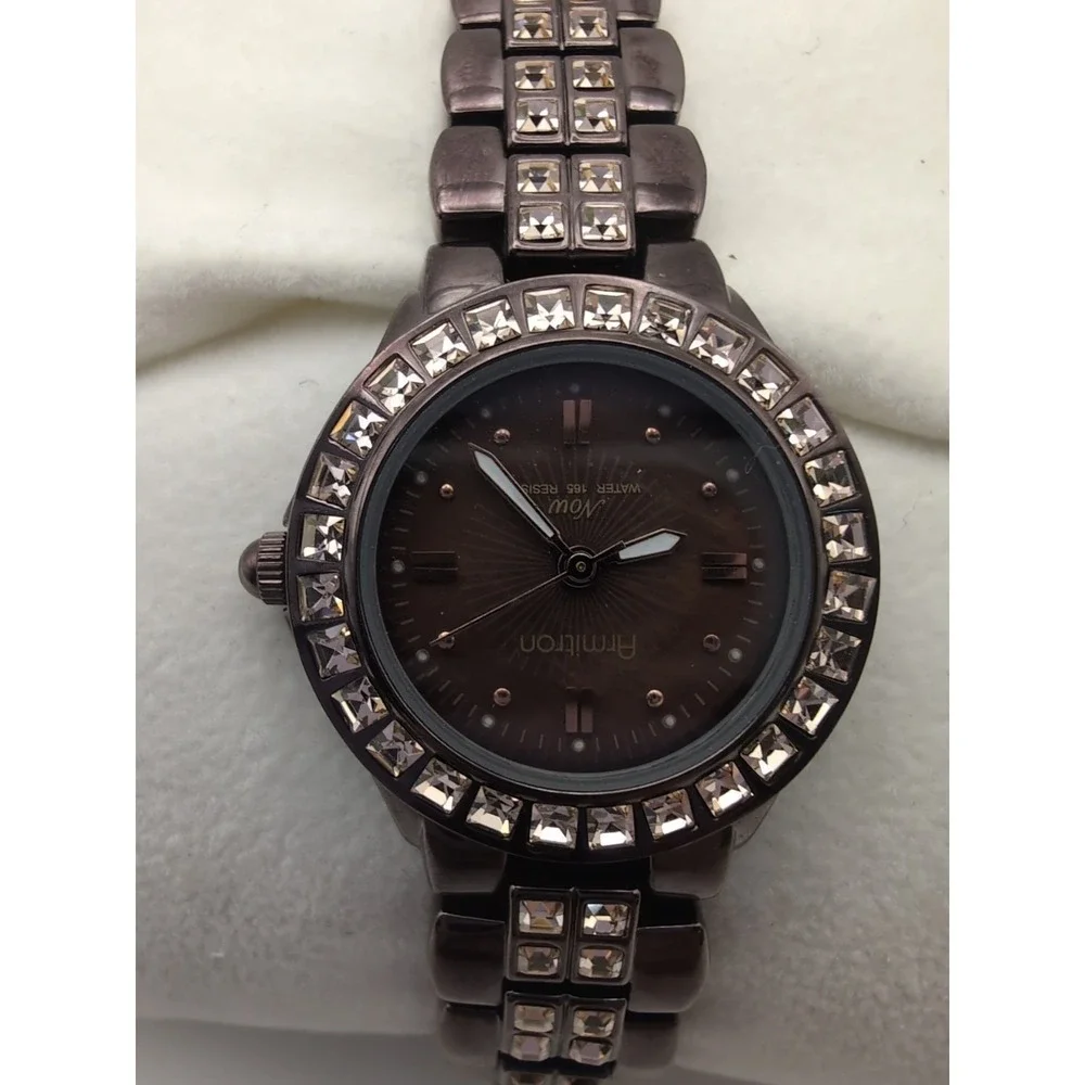 Armitron Now Womens Watch 75/3814IB Swarovski Crystal Accent‎ Brown Bronze